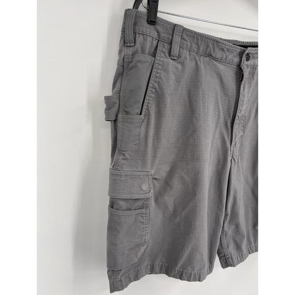 Carhartt Cargo Shorts Mens 40 Gray Carpenter Rip Stop Force Work Relaxed - Picture 3 of 12